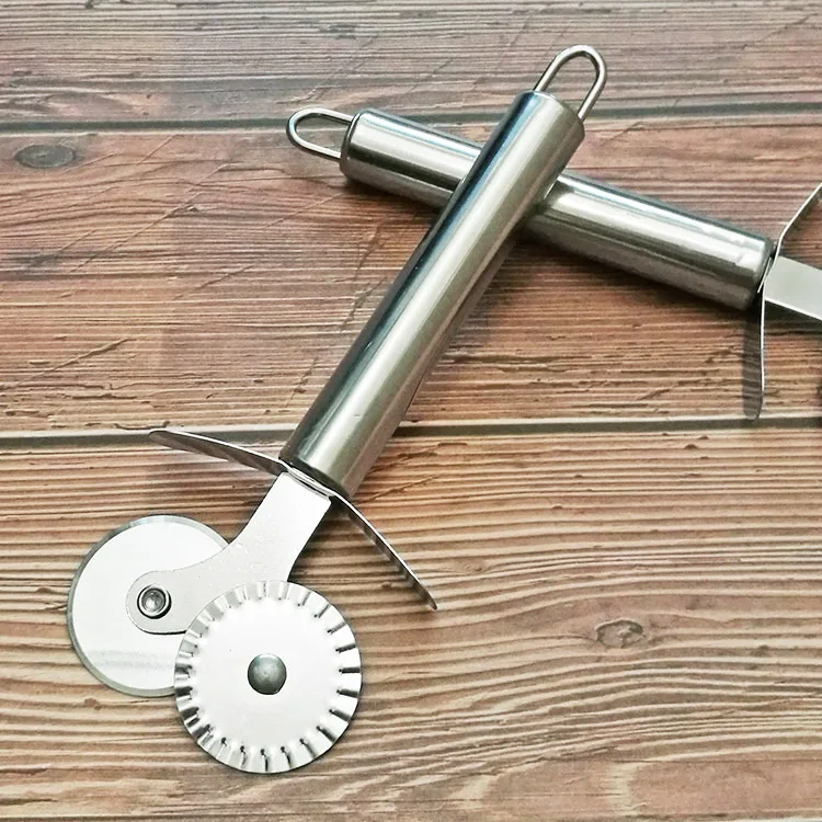 Резак для пиццы из нержавеющей стали двойной роликовый резак нож кондитерских