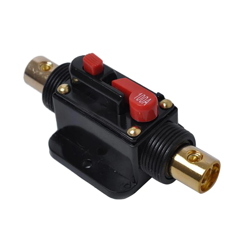 DC 12 V-48 V Встроенный выключатель 100A Ручной Сброс переключатель автомобильный аудио предохранитель