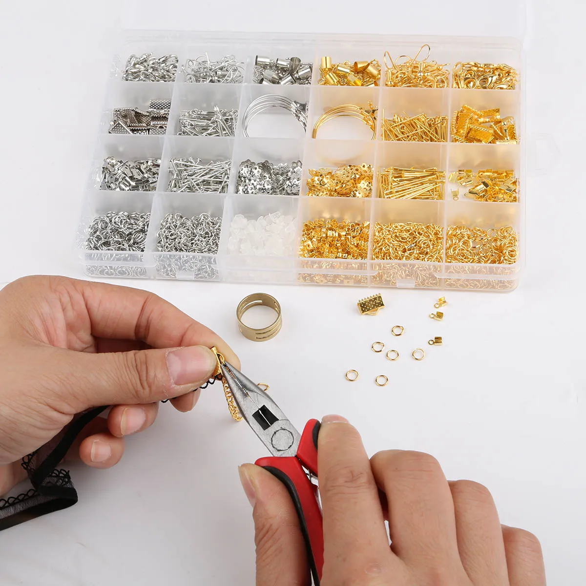 DIY ювелирных изделий набор инструментов с открытым соединительное кольцо