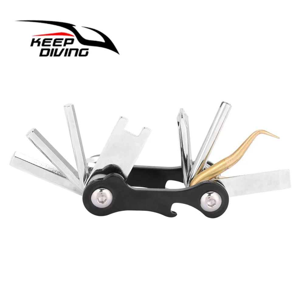 Гаечный ключ 8 в 1 для подводного плавания складной шестигранный из нержавеющей
