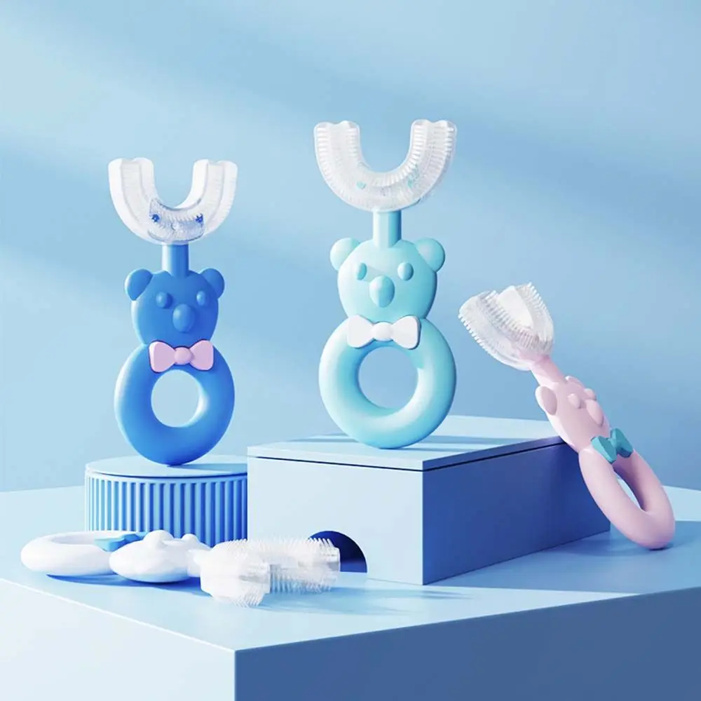 

Детская Силиконовая зубная щетка U-образной формы, 360 °