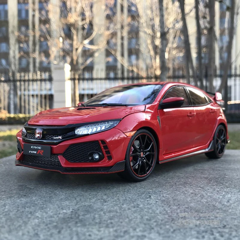 

1:18 scale Diecast Model LCD TypeR civic FK8 1/18 Alloy Toy Car Miniature Collection for Boys Girls toy Gift