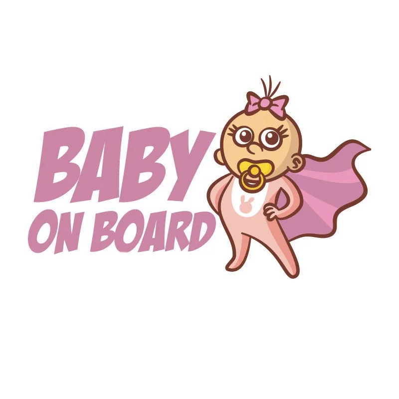 

Car Sticker Warning BABY ON BOARD Lovely Girl Automobiles Motorcycles Exterior Accessories PVC Decals,15cm*8.6cm