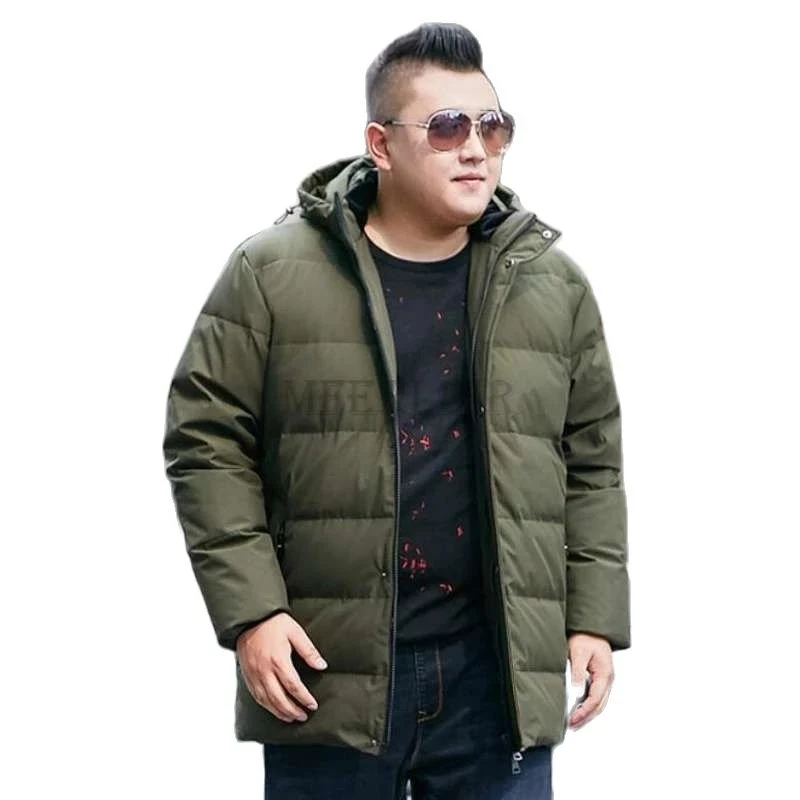 

Мужской пуховик с капюшоном, размеры до 10xl, размеры до 170 кг