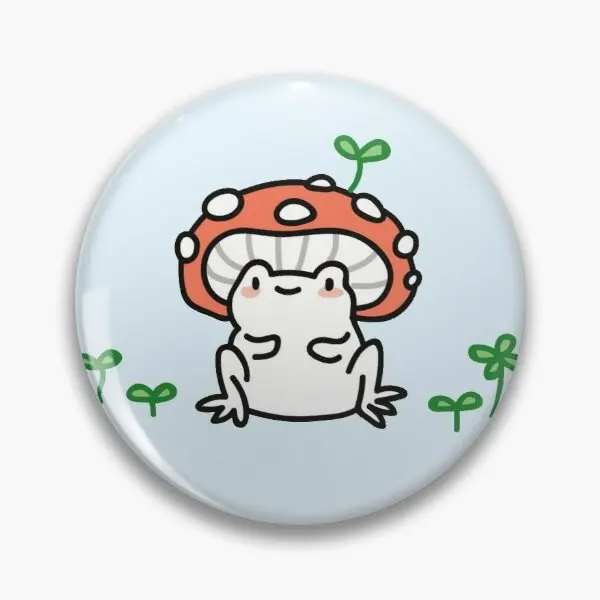 

mushroom frog Soft Enamel Pin Collar Hat Cute Lover Women Fashion Badge Creative Decor Cartoon Metal Brooch Gift Clothes Funny