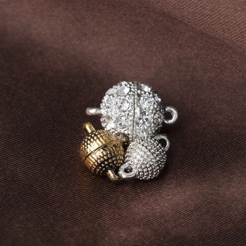 

DoreenBeads застежки магнитные гематитовые магнитные застежка-шар серебряного цвета ювелирные изделия DIY шармы ожерелья ручной работы, 1 комплек...