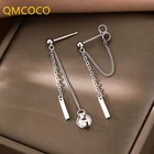 QMCOCO 925 летние модные дизайнерские длинные серьги-цепочки с кисточками для женщин Свадебные Элегантные Очаровательные Изящные Ювелирные изделия для вечерние Ринок подарки