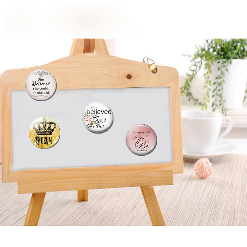 Всегда носите вашу невидимую корону 30 мм магнит на холодильник цитата стеклянный