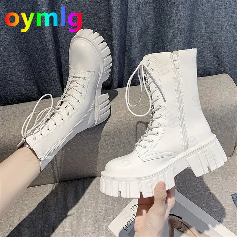 

Ботинки-мартинсы женские, повседневные, на толстой подошве, в британском стиле