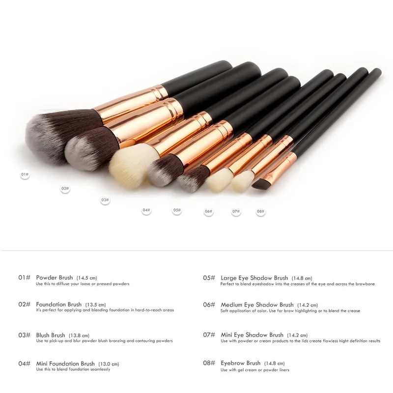 Набор профессиональных кистей для макияжа 8 шт. набор инструментов основы клецки