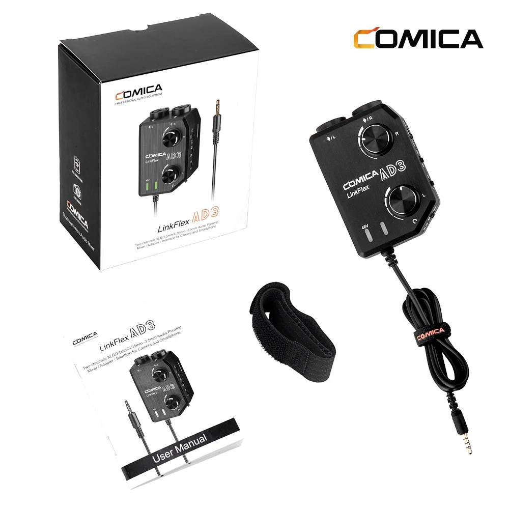 Двухканальный миксер/адаптер/интерфейс CoMica LINKFLEX AD3 XLR/3 5 мм/6 35 мм-3 мм для цифровых
