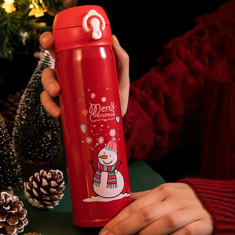 

Christmas Gifts New Stainless Steel Bouncing Thermos Cup Creative Portable Water Cup Male And Female Student Cup Christmas