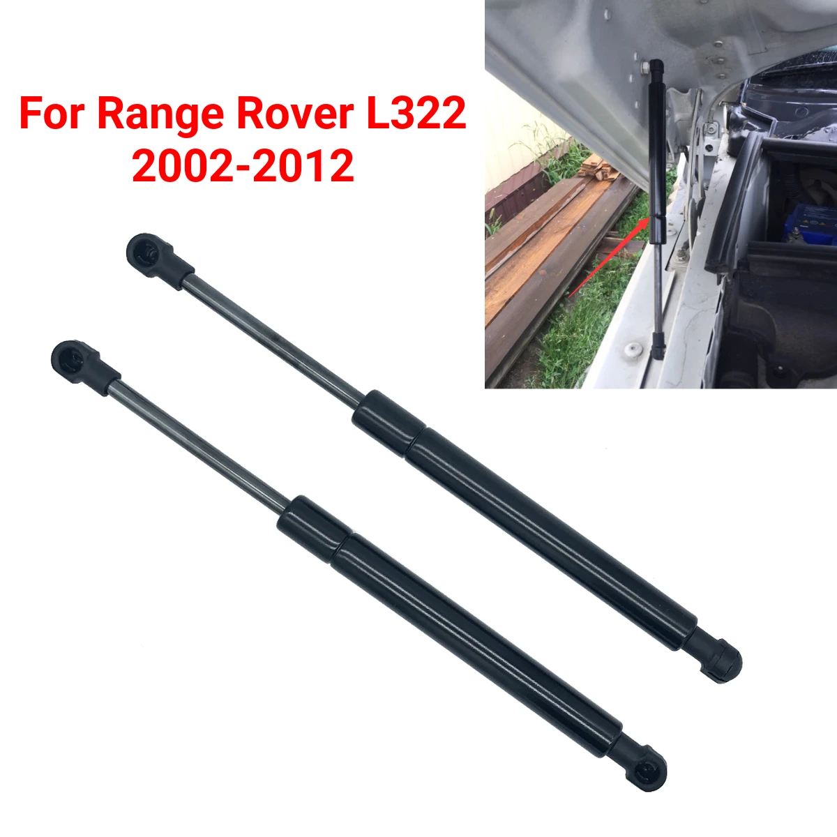 

BKK760010 Car Front Bonnet Hood Cover Gas Struts Lift Support Dampers for Land Rover Range Rover L322 2002-2012
