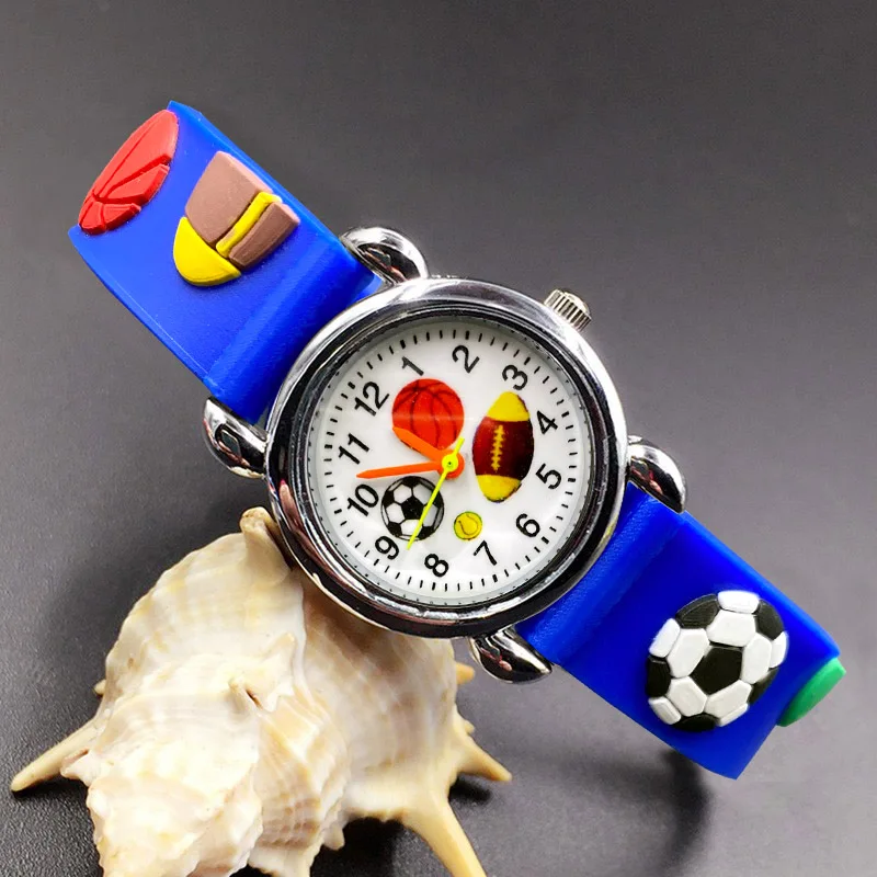 Фото Часы Детские кварцевые в стиле регби с силиконовым ремешком | Наручные часы