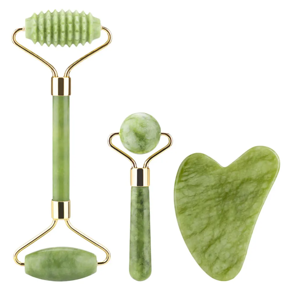 

3pcs Face Roller Kit Eye Roller Face Massager Tool Scraping Board