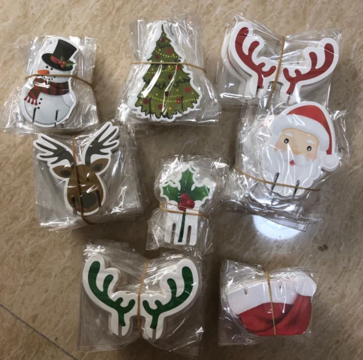10 шт./Шляпа Санты Navidad Рождество домашняя кружка карточные украшения для семьи стол место карты вечерние принадлежности