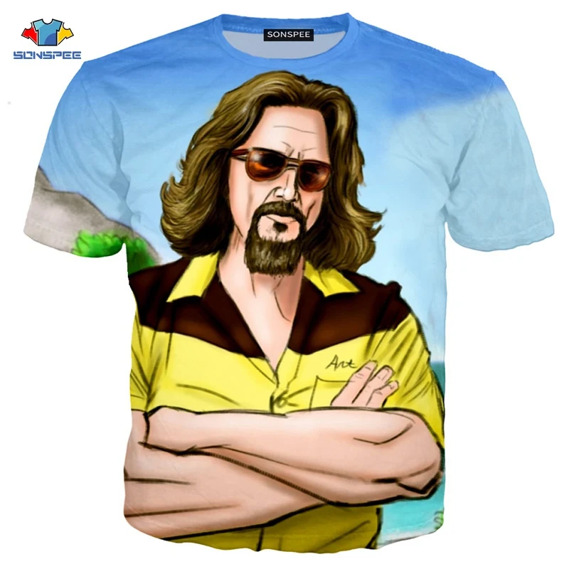 22 SONSPEE The Big Lebowski Harajuku 3D печатных мужчин и женщин одежда Хип Хоп футболка унисекс короткий рукав Уличная пуловер XK117c - Цвет: 22