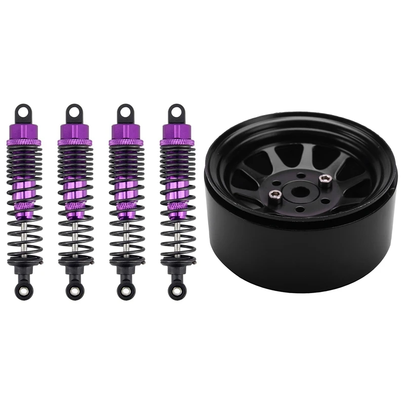 

1.9 Beadlock Wheel Rims For 1:10 RC Crawler Axial SCX10 With RC Shock Absorber 98Mm Assembled Suspension For 1:10 HSP