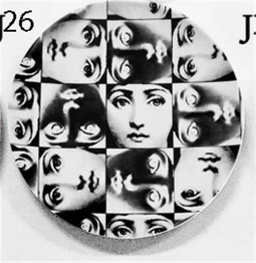 26 " 7" " Мода Fornasetti Тарелка декоративная подвесная тарелка домашнее украшение Настенная посуда керамический Декор Европейское настенное блюдо - Цвет: 26