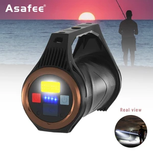 XHP99 мощный флэш-светильник, многофункциональный ночной рыболовный светильник, ультра яркий Lanter USB Перезаряжаемый флэш-светильник для кемпинга и рыбалки