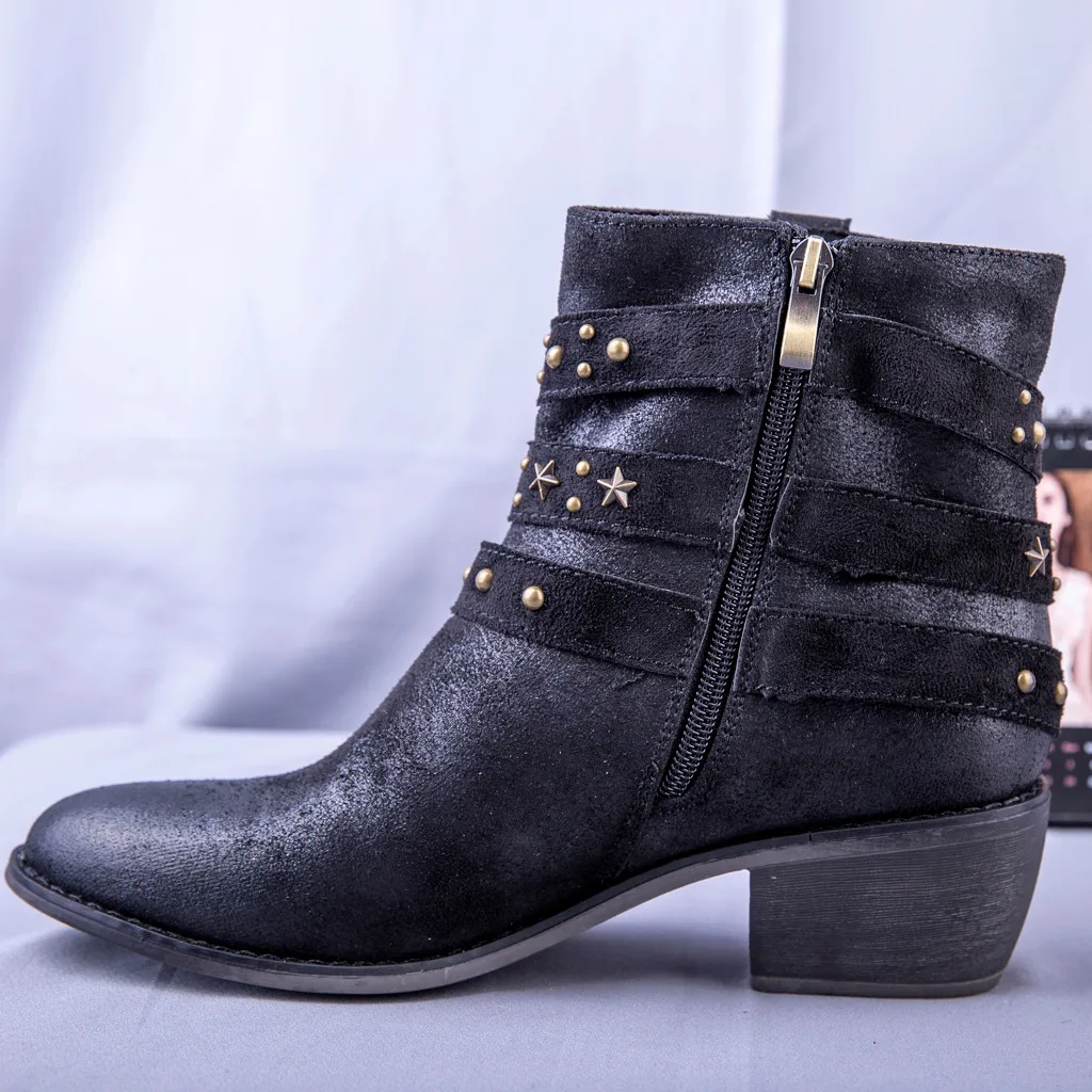 Зимние ботинки с пряжкой на ремешке женская повседневная обувь плоской подошве