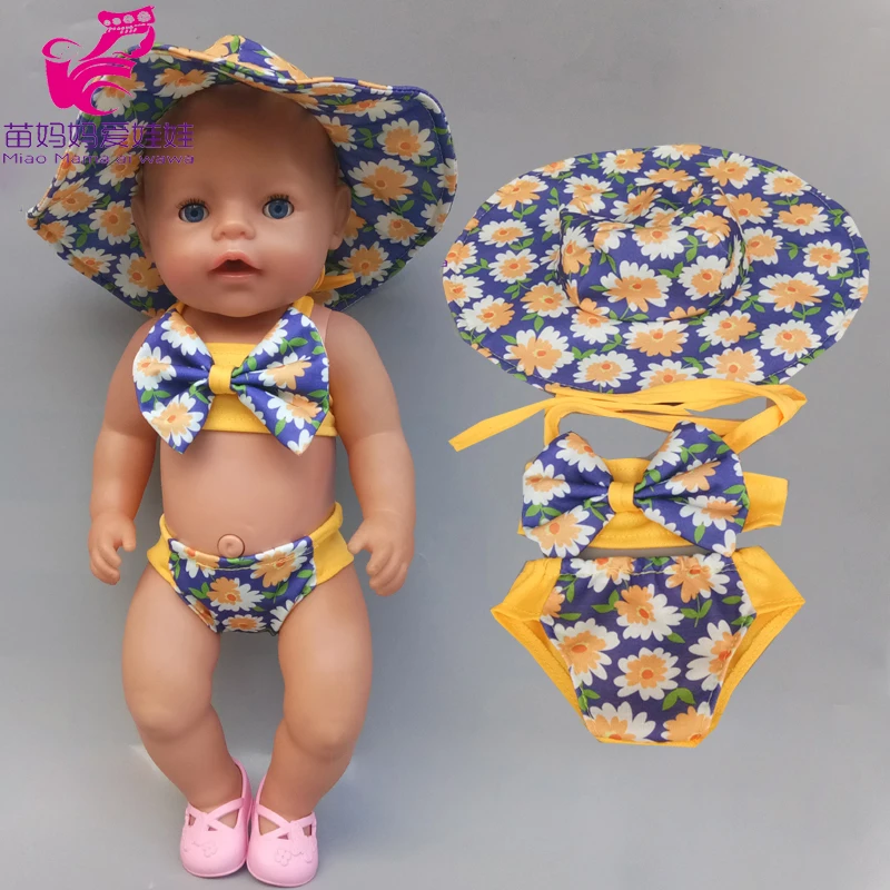 

Детская кукла, 43 см, одежда для плавания, бикини, шапочка, кукла, игрушки, одежда для девочек 18 дюймов, кукла для плавания
