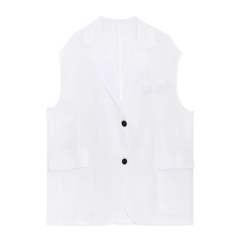 

2021 Summer Ladies Japanese Dark Style Micro Transparent Sunscreen Vest Women's Fashion Solid Loose Slimming Outerwear Tank