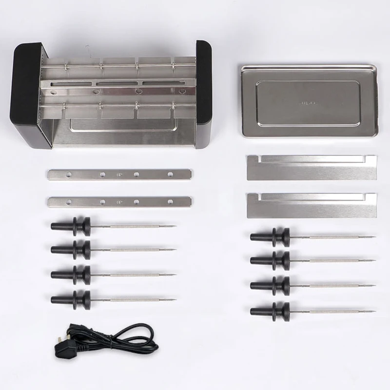 dmwd smokeless electric grill household automatic rotation barbecue machine non stick bbq roasting skewers machine electric oven free global shipping