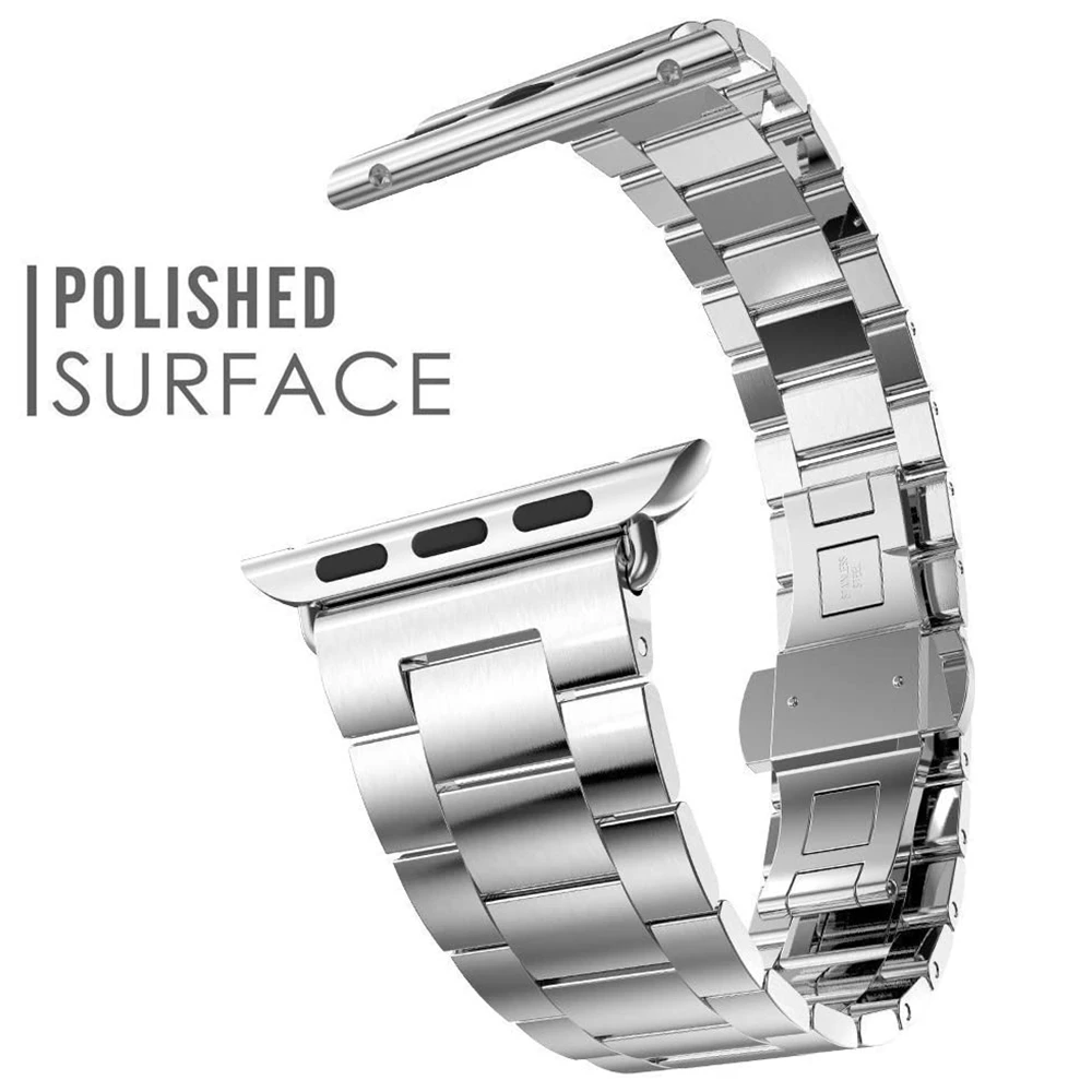 

Replacement Band for Apple Watch Series 5 4 40mm 44mm Stainless Steel Link Bracelet for iWatch 1 2 3 38mm 42mm Metal Wrist Strap