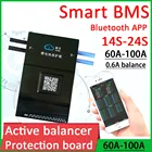 Умная плата защиты аккумулятора с активным балансом 14S  24S 100A, плата Bluetooth APP BMS 16S 17S 20S Lifepo4 Li-Ion LTO 48 в 60 в 72 в JK