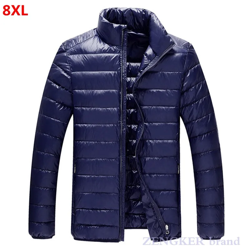 

Зимняя мужская флисовая куртка, черный пуховик большого размера 6XL 7XL 8XL, Мужская Легкая теплая пуховая куртка, пуховик