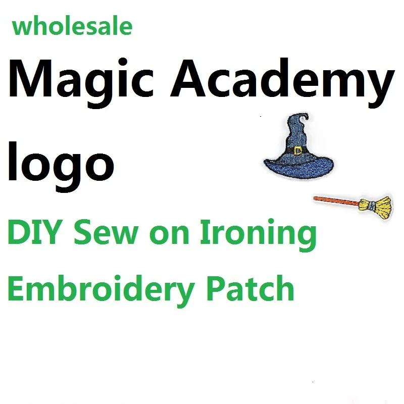 

11 types Magic Academy series logo Patches iron for Clothing DIY Sew on Ironing Embroidery Patch Appliques T Shirt Badge decor