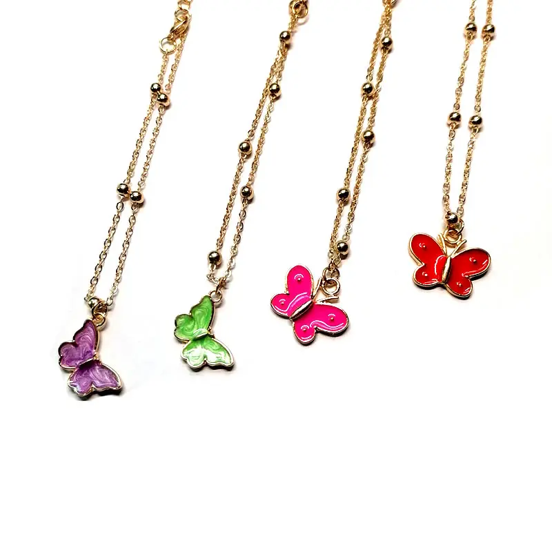 Летние браслеты Pinkdudu из цинкового сплава с подвесками в виде бабочки Модный