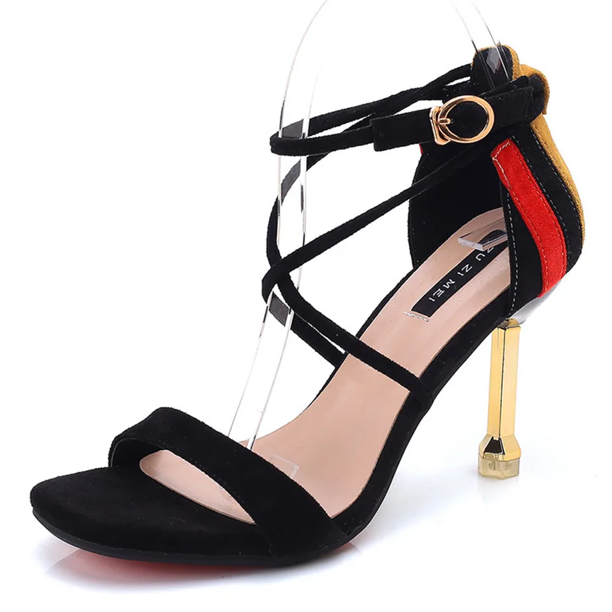 Туфли лодочки женские с открытым носком на высоком каблуке 9 см|Боссоножки и