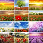 GATYZTORY DIY картина по номерам Цветок море ручная роспись маслом на холсте рисунок на холсте, взрослых и детей убить время домашний декор