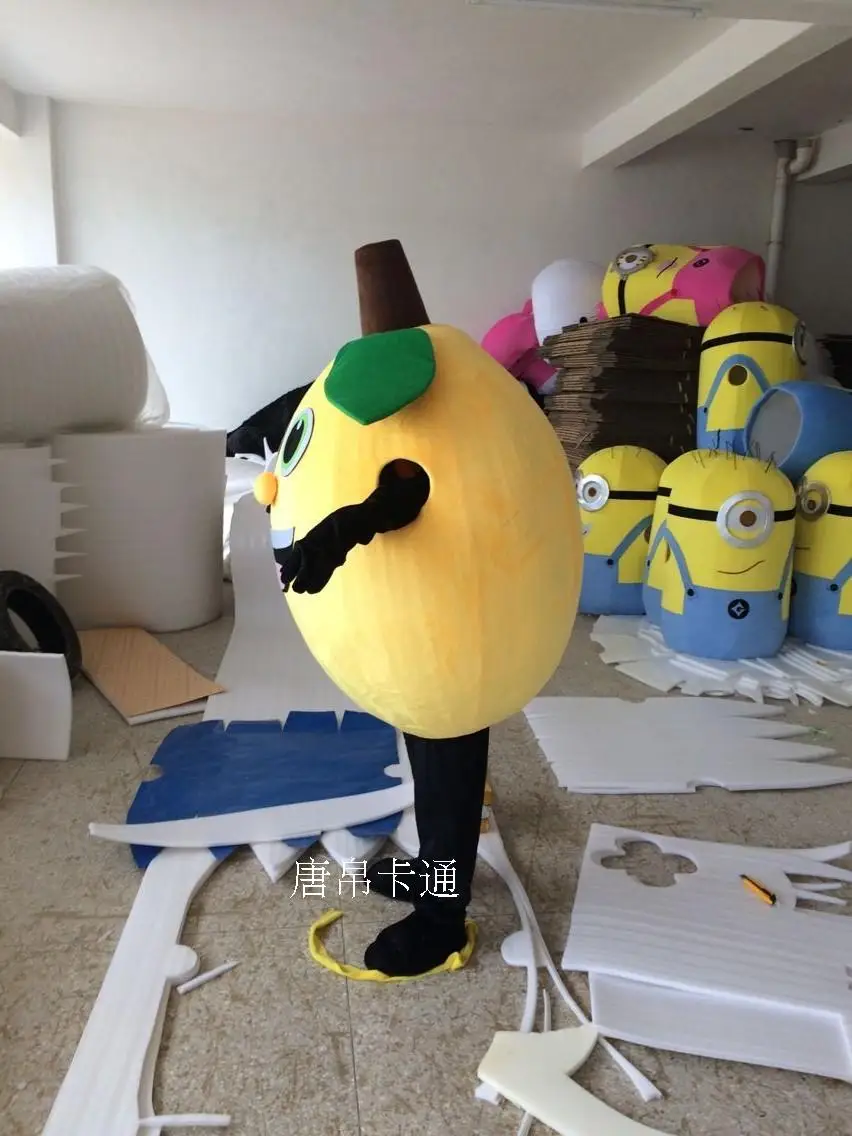 Yellow Lemon Mascot Costumes Fruit Halloween Chirstmas Party Adult Size Fancy Dress | Тематическая одежда и униформа
