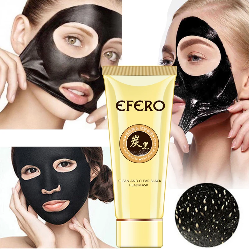 

EFERO Black Head Mask for Face Mask Nose Acne Blackhead Remover Cleanser Face Care Face Mask Pore Strip Peel Off Mask Skin Care