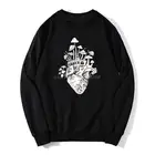 Мужская винтажная Толстовка в стиле хиппи с капюшоном и круглым вырезом