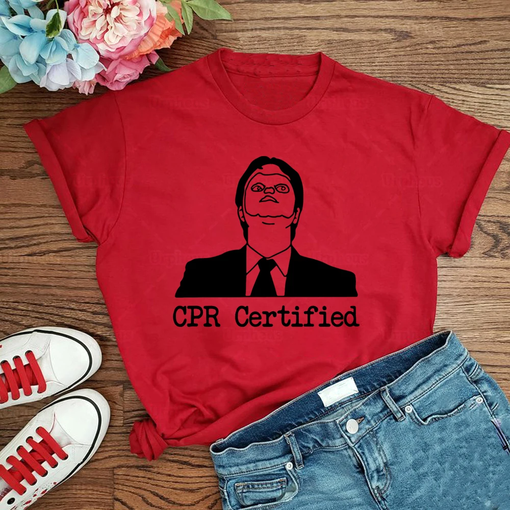 Забавная офисная хлопчатобумажная футболка с графическим рисунком Dwight Schrute