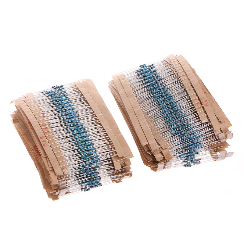 

Hot Sale 2600 Pcs 130 Values 1/4W 0.25W 1% Metal Film Resistors Assorted Pack Kit New 2017