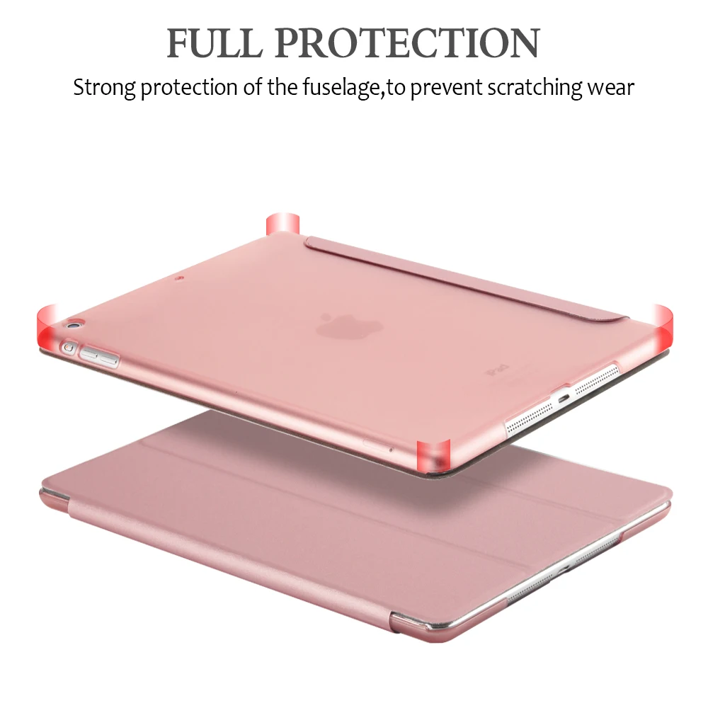 Чехол для iPad mini чехол 4 5 7 9 "дюймов PU чехлы 1 2 3 9" PC Нижняя оболочка планшета -