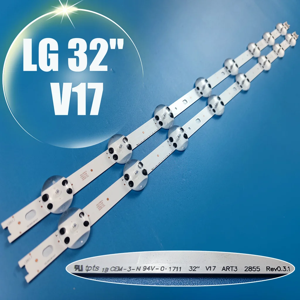 

2 PCS LED backlight strip for LG 32LJ510V HC320DXN-ABSL1-2143 LC320DXE (FK)(A2) 6916L-2855B V18 V17 32LJ610V 32LJ510U