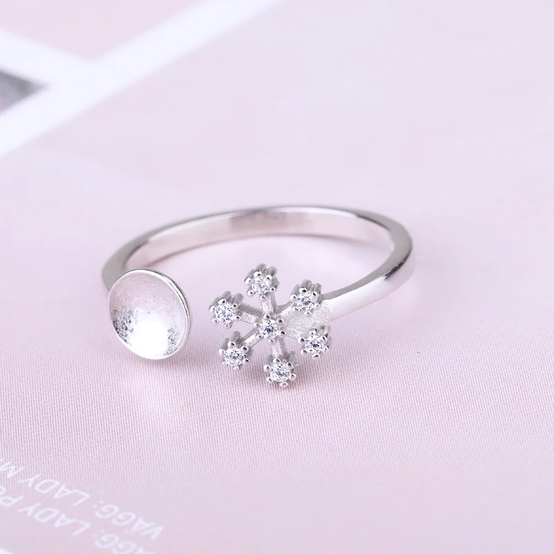 Женское Обручальное кольцо из серебра 925 пробы с кристаллами 6 11 мм жемчужинами