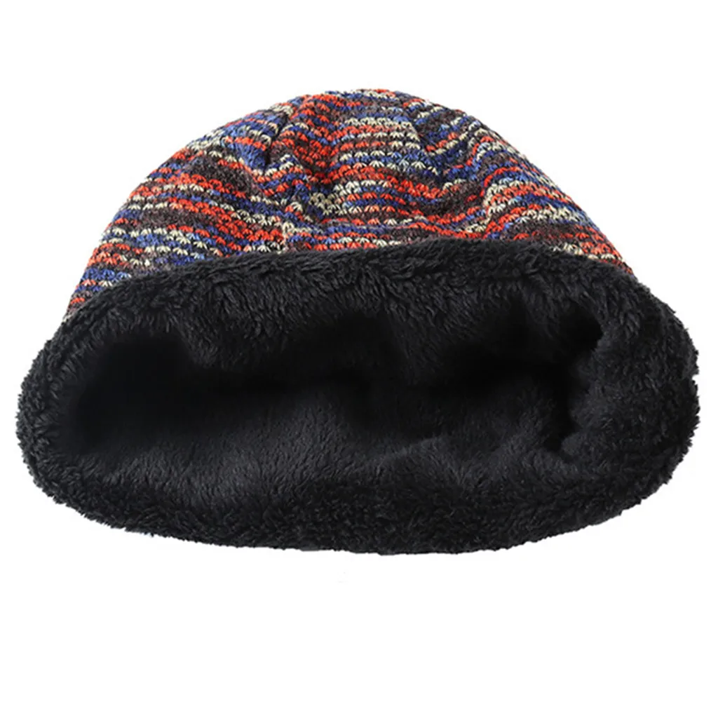 

1 PC Unisex Mixed Color Pullover Hat Warm Wool Hat Outdoor Knitted Hat And Wool Cap Winter Beanie Hats Warm Knit Skull Hat #05