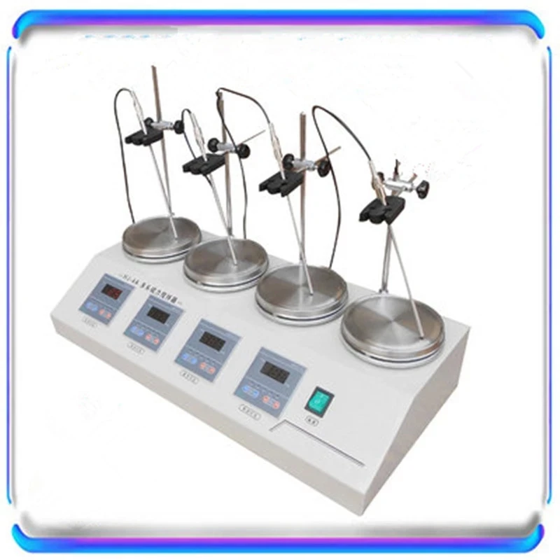 

4 Heads Multi Unit Digital Display Thermostatic Lab Magnetic Stirrer Mixer Hotplate Blending Mixing Stirring Machine Agitator