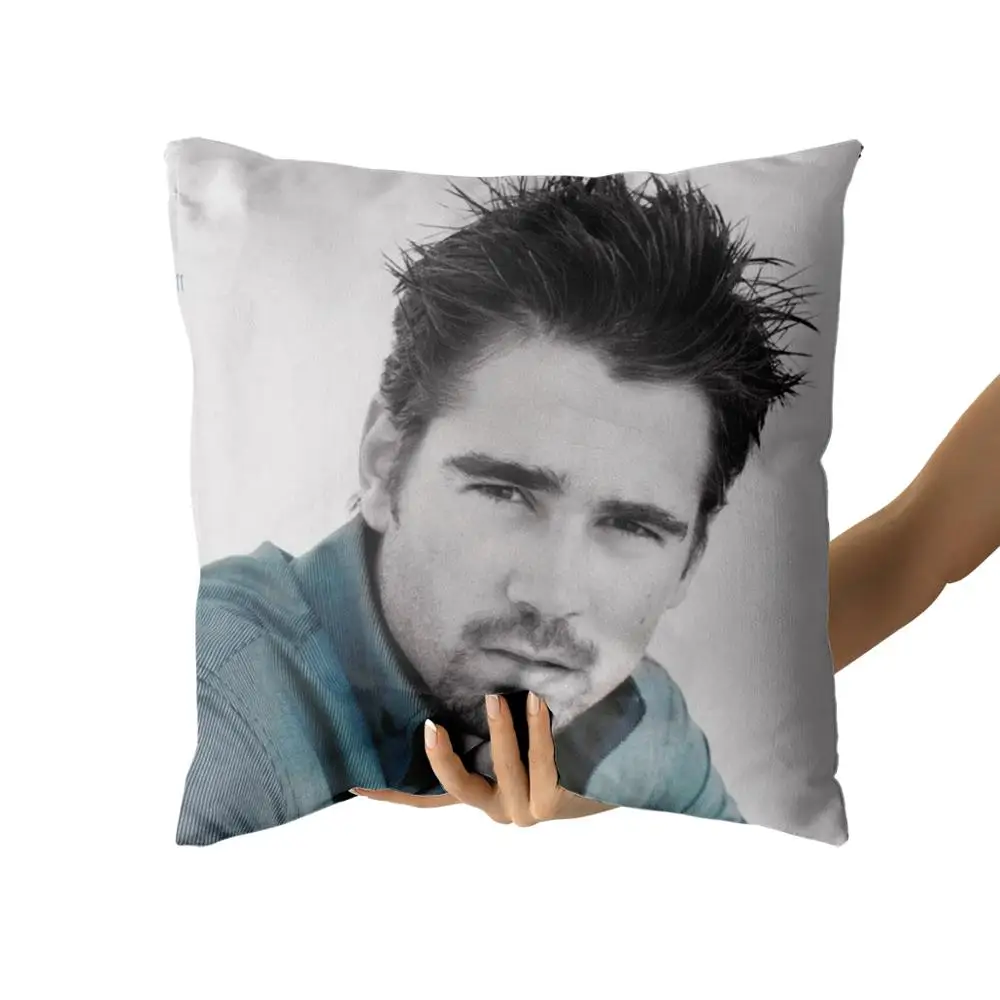 

Colin Farrell Cotton Canvas custom pillow custom covers Throw Pillow Pillow Covers Sofa Pillow