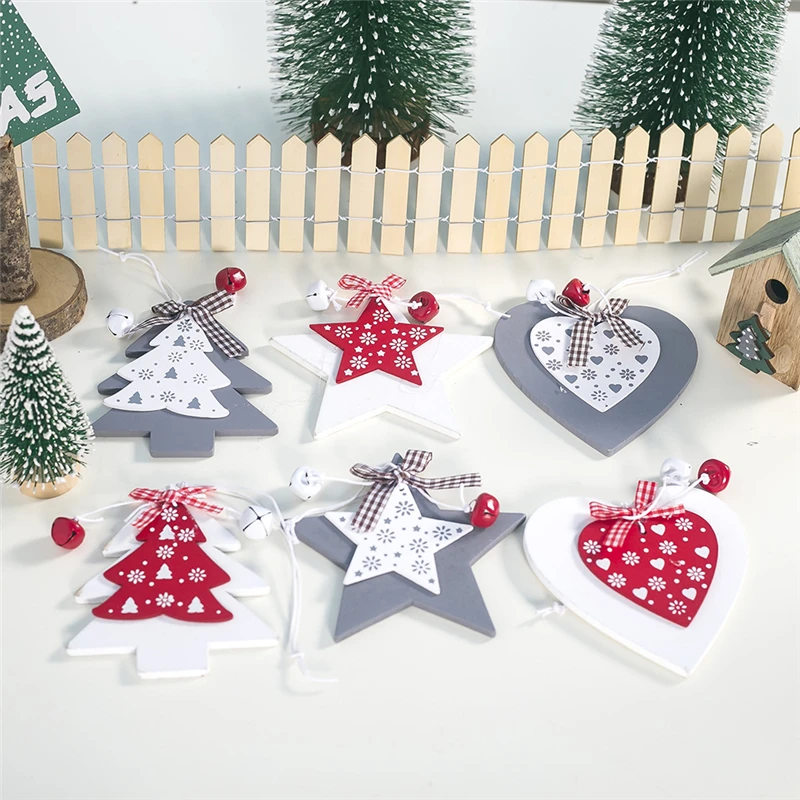 Новогодняя натуральная Деревянная Рождественская елка украшение деревянные