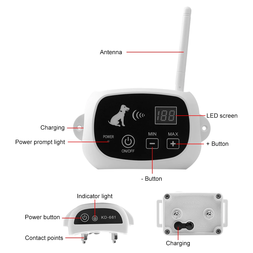 Водонепроницаемый Беспроводной дистанционный Собака Забор Системы 1/2/3 домашних