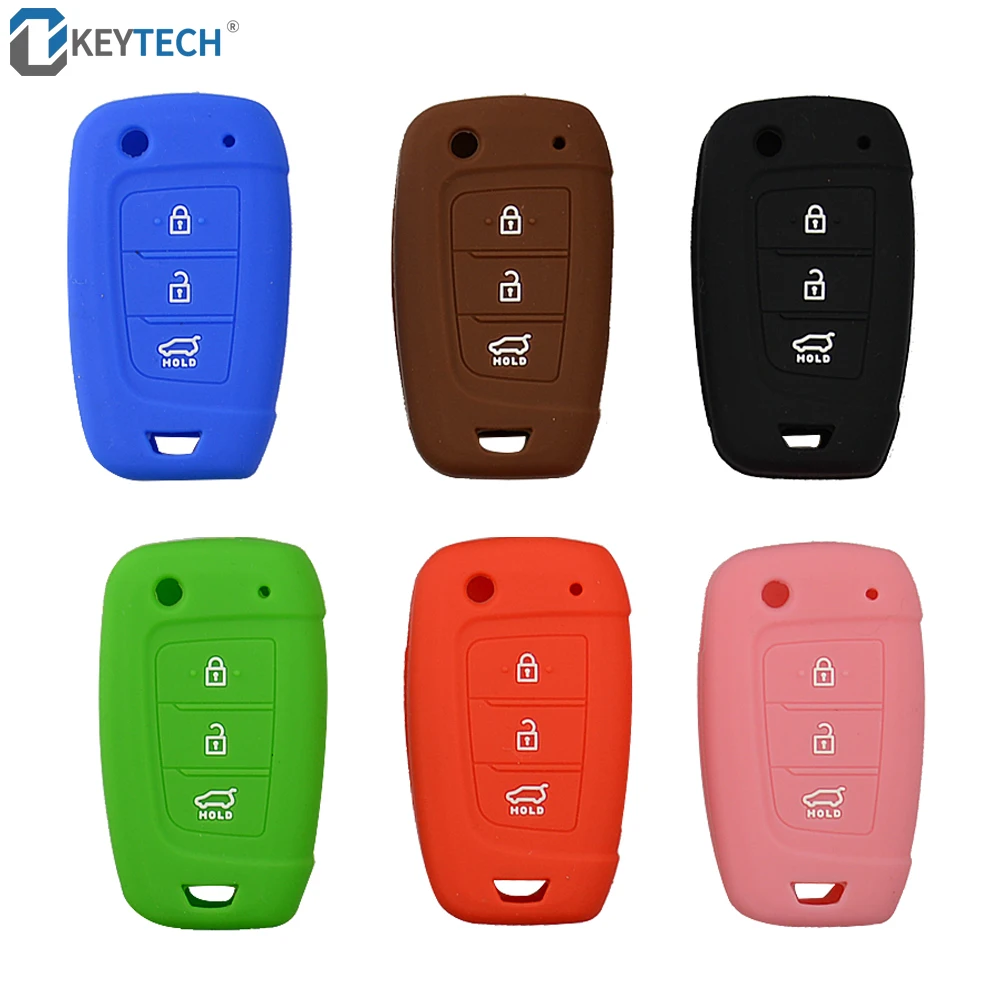 Чехол для автомобильного ключа OkeyTech силиконовый чехол Hyundai Solaris 2 Elantra i30 i35 i40 Tucson