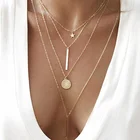 Женское многослойное ожерелье с подвеской в стиле бохо